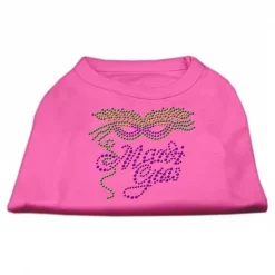 Mirage Pet Products 52-47 MDBPK Mardi Gras Rhinestud Shirt Bright Pink M - 12
