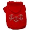 Mirage Pet Products 54-04 SMRD Rhinestone Anchors Hoodies Red S - 10