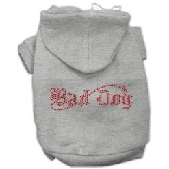Mirage Pet Products 54-07 XSGY Bad Dog Rhinestone Hoodies Grey XS - 8