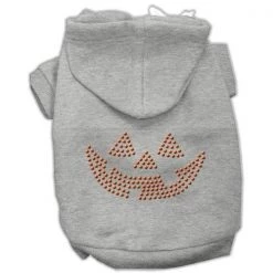 Mirage Pet Products 54-13-02 XSGY Jack O Lantern Rhinestone Hoodies Grey XS - 8