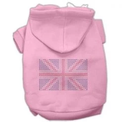Mirage Pet Products 54-16 XLPK British Flag Hoodies Pink XL - 16
