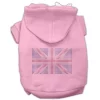 Mirage Pet Products 54-16 XXXLPK British Flag Hoodies Pink XXXL- 20