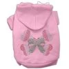 Mirage Pet Products 54-25-20 XXXLPK Candy Cane Crossbones Rhinestone Hoodie Pink XXXL- 20