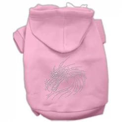 Mirage Pet Products 54-26 XSPK Studded Dragon Hoodies Pink XS - 8