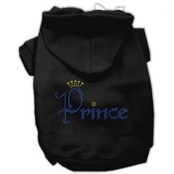 Mirage Pet Products 54-66 SMBK Prince Rhinestone Hoodies Black S - 10