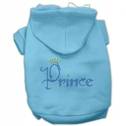 Mirage Pet Products 54-66 XSBBL Prince Rhinestone Hoodies Baby Blue XS - 8