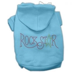 Mirage Pet Products 54-73 SMBBL Rock Star Rhinestone Hoodies Baby Blue S - 10