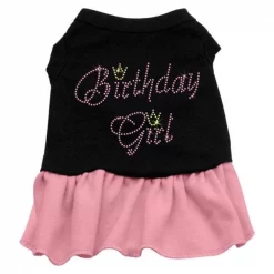Mirage Pet Products 57-03 MDBKPK Birthday Girl Rhinestone Dresses Black with Pink Med - 12