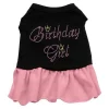 Mirage Pet Products 57-03 XXLBKPK Birthday Girl Rhinestone Dresses Black with Pink XXL - 18