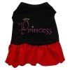 Mirage Pet Products 57-06 LGBKRD Princess Rhinestone Dress Black with Red Lg - 14