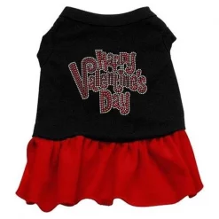 Mirage Pet Products 57-56 SMBKRD Happy Valentines Day Rhinestone Dress Black with Red Sm - 10
