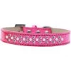 Unconditional Love Sprinkles Ice Cream Pearl & Clear Crystals Dog Collar; Pink - Size 18
