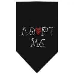 Mirage Pet Products 67-02 LGBK Adopt Me Rhinestone Bandana Black Large