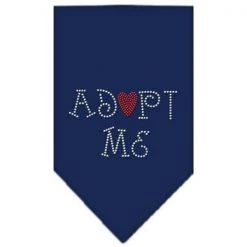 Mirage Pet Products 67-02 LGNB Adopt Me Rhinestone Bandana Navy Blue large