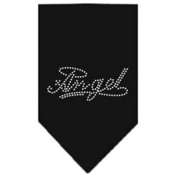 Mirage Pet Products 67-04 SMBK Angel Rhinestone Bandana Black Small