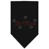 Mirage Pet Products 67-09 SMBK Be Mine Rhinestone Bandana Black Small