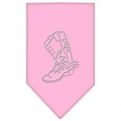 Unconditional Love Boot Rhinestone Bandana Light Pink Small