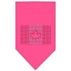 Mirage Pet Products 67-17 SMBPK Canadian Flag Rhinestone Bandana Bright Pink Small
