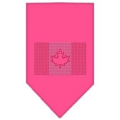 Mirage Pet Products 67-17 SMBPK Canadian Flag Rhinestone Bandana Bright Pink Small