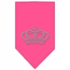 Mirage Pet Products 67-23 LGBPK Crown Rhinestone Bandana Bright Pink Large