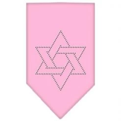 Unconditional Love Star Of David Rhinestone Bandana Light Pink Large