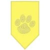Mirage Pet Products 67-55 LGYW Paw Clear Rhinestone Bandana Yellow Large