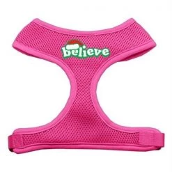 Mirage Pet Products 70-01 XLPK Believe Screen Print Soft Mesh Harnesses Pink Extra Large