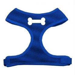 Mirage Pet Products 70-04 XLBL Bone Design Soft Mesh Harnesses Blue Extra Large