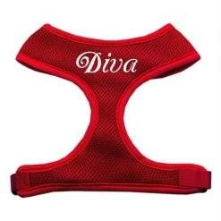 Mirage Pet Products 70-10 MDRD Diva Design Soft Mesh Harnesses Red Medium