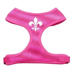 Mirage Pet Products 70-12 XLPK Fleur de Lis Design Soft Mesh Harnesses Pink Extra Large