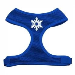 Mirage Pet Products 70-23 LGBL Snowflake Design Soft Mesh Harnesses Blue Large