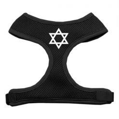 Mirage Pet Products 70-26 MDBK Star of David Screen Print Soft Mesh Harness Black Medium