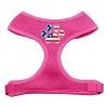 Mirage Pet Products 70-42 XLPK Paw Flag USA Screen Print Soft Mesh Harness Pink Extra Large