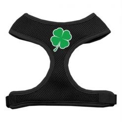 Mirage Pet Products 70-51 SMBK Shamrock Screen Print Soft Mesh Harness Black Small