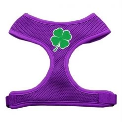 Mirage Pet Products 70-51 XLPR Shamrock Screen Print Soft Mesh Harness Purple Extra Large