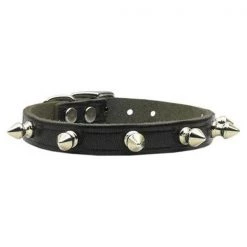 Mirage Pet Products 82-05 12BK Spike Leather Black 12