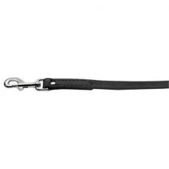 Mirage Pet Products 82-13 3804BK Plain Leather Leash Black .38in wide 4ft long