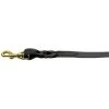 Mirage Pet Products 82-14 3806BK Twist Leather Leash Black 6 ft long .38 in. wide