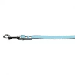 Mirage Pet Products 83-12 12Bbl Fashionable Leather Leash Baby Blue .50 in. Wide