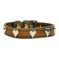 Mirage Pet Products 83-14 10Bz Metallic Heart Leather Bronze 10