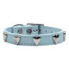 Mirage Pet Products 83-15 10BBL Heart Leather Baby Blue 10