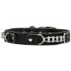 Mirage Pet Products 83-23 24BK Bike Chain Leather Collar Black 24