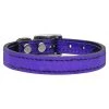 Mirage Pet Products 83-28 18PrM Plain Metallic Leather Metallic Purple 18