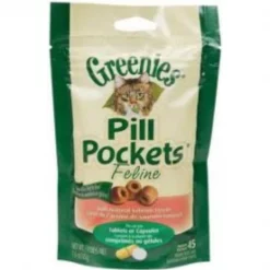 Greenie 642863021428 PILL POCKETS CAT SALMON 1.6 OZ 45 PIECES PER BAG