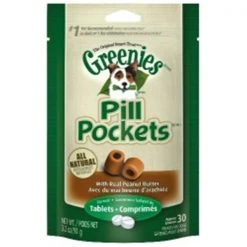 Greenies 642863101267 PILL POCKETS DOG PEANUT BUTTER 3.2 OZ 30 PIECE PER BAG