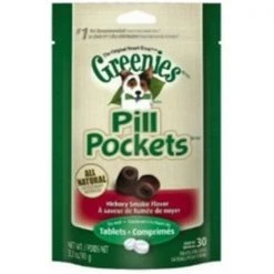 Greenies 642863101250 PILL POCKETS DOG HICKORY SMOKE 3.2 OZ 30 PIECE PER BAG