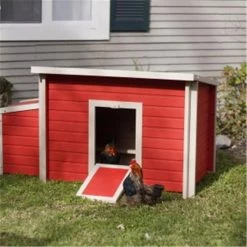 New Age Pet ECHK103-B-RD Fontana Chicken Barn; Red - Maple