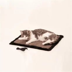 Max & Marlow 31408301 18 in. Sisal Scratch Mat; Grey