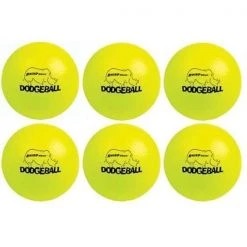 Olympia Sports BL281P Rhino Skin Dodgeballs - Neon Yellow - Set of 6