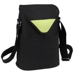 Gameover Neo Two Bottle Tote in Black/ Apple